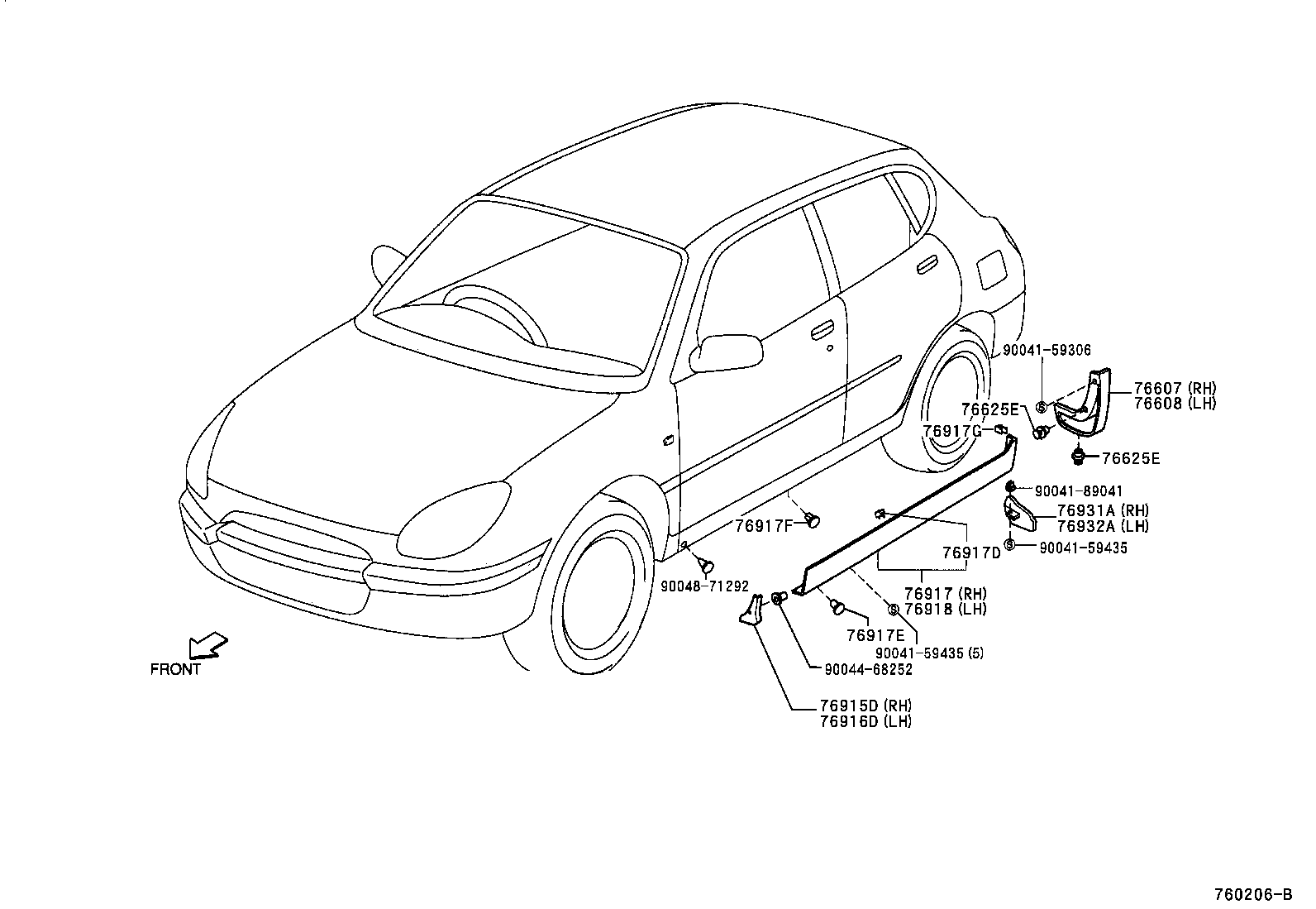 76091-97202-08 SPOILER SUB-ASSY, REAR product image