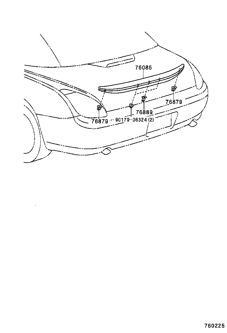 76085-24070-C0 SPOILER SUB-ASSY, REAR product image
