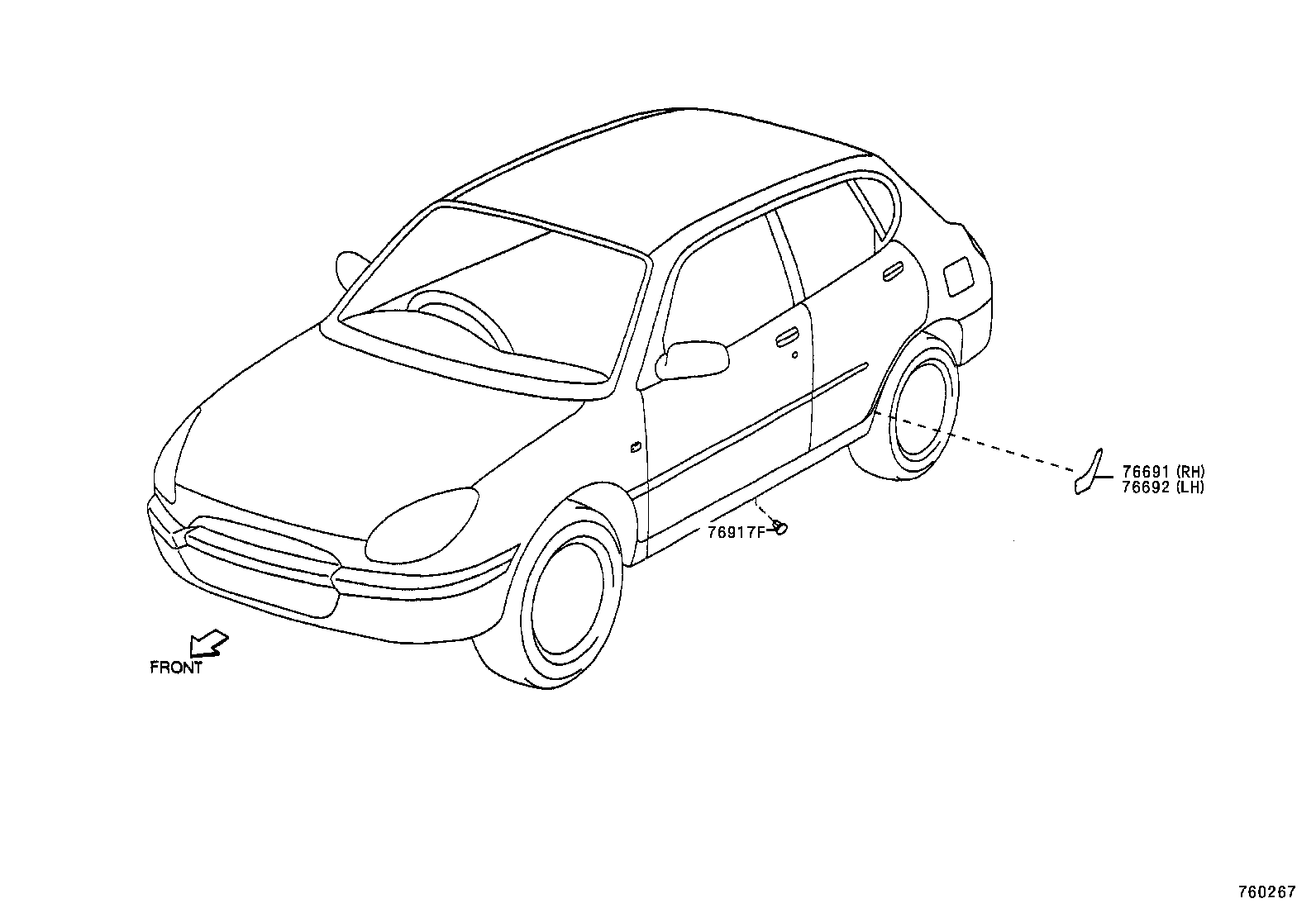 76091-97202-08 SPOILER SUB-ASSY, REAR product image