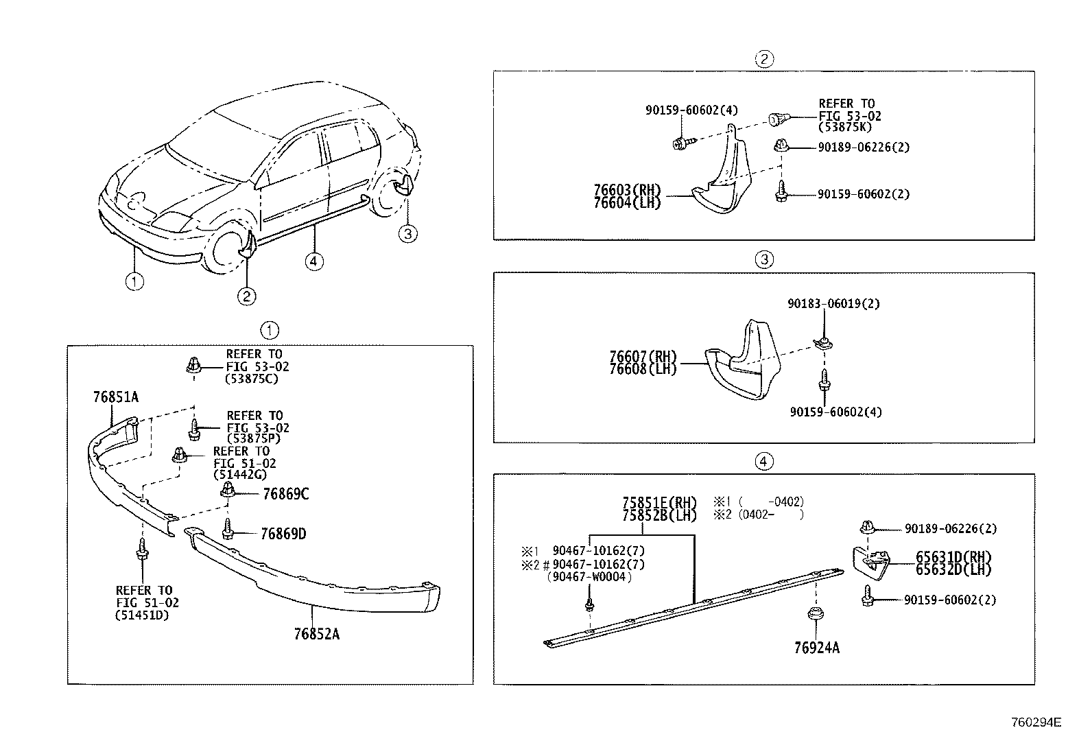 76852-02020 COVER, FRONT SPOILER, LH product image