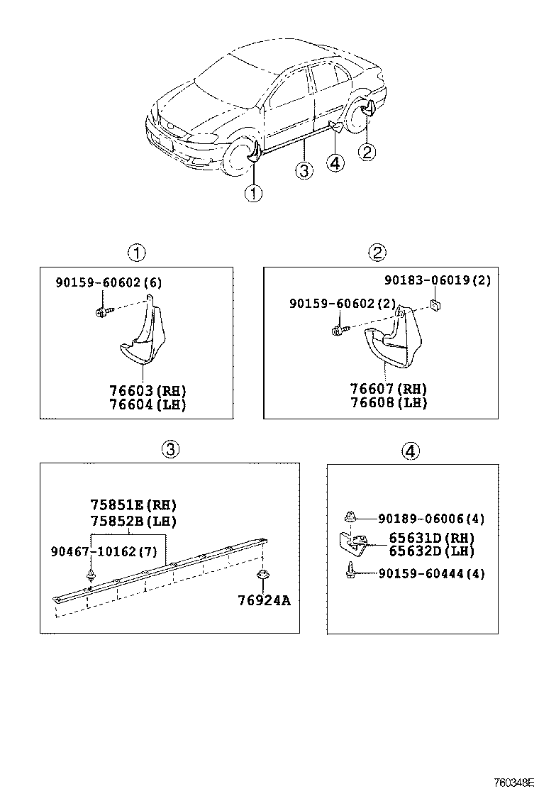 65632-02060 PLATE, REAR WHEEL HOUSE, FRONT LH product image