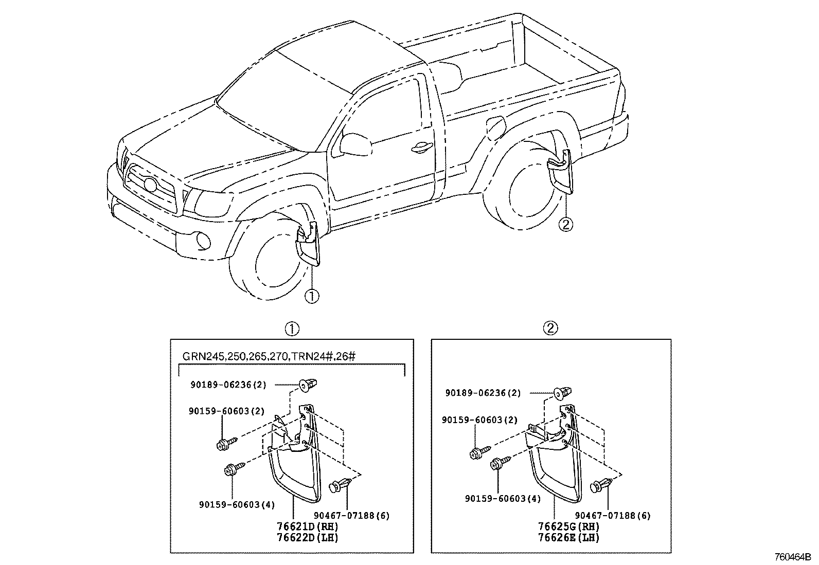 76852-04902 COVER, FRONT SPOILER, LH product image
