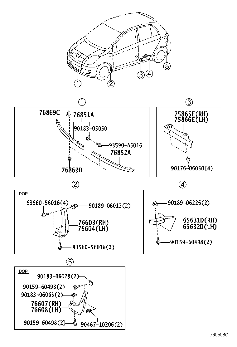 76851-0D080 COVER, FRONT SPOILER product image