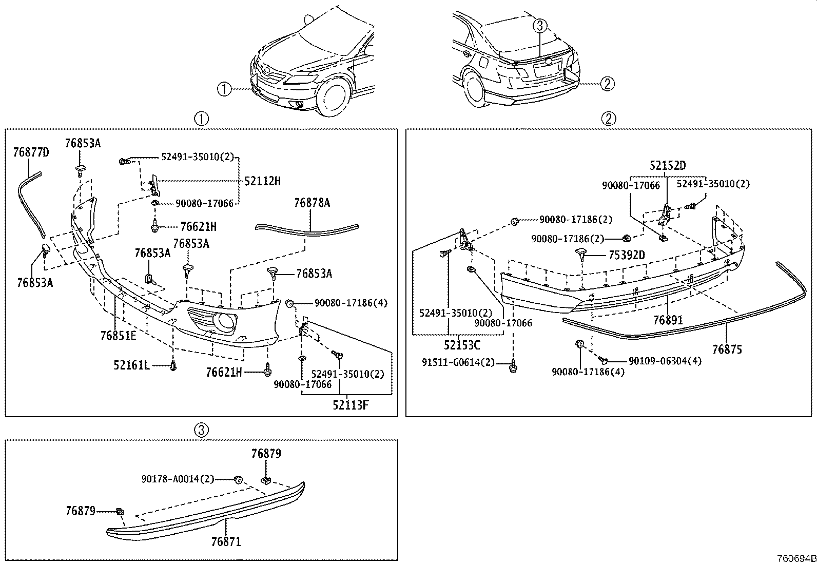 52128-06130 COVER, FRONT SPOILER, LH product image