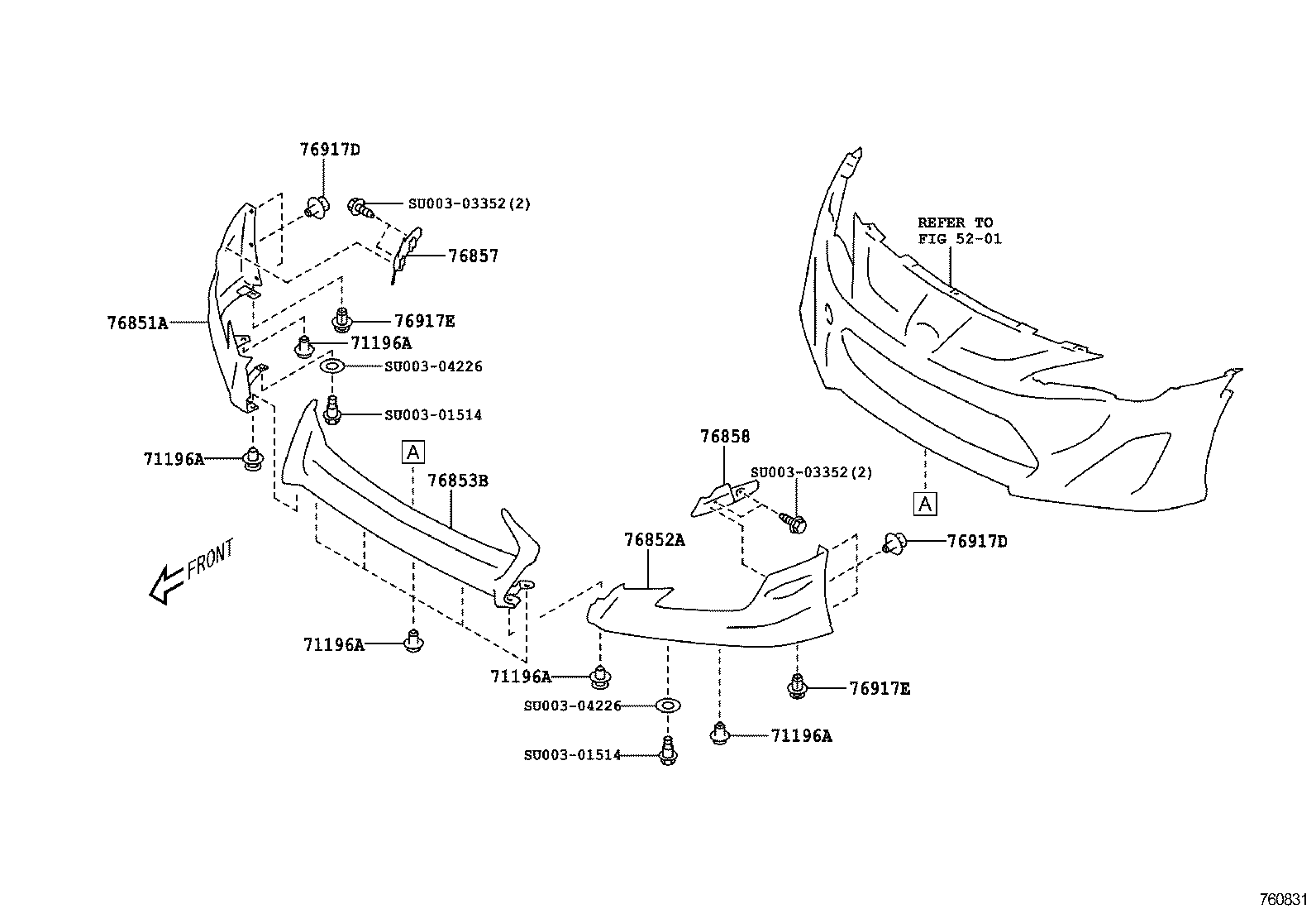 SU003-06363 COVER, FRONT SPOILER, LH product image