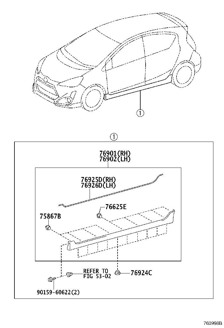 76085-52913-K2 SPOILER SUB-ASSY, REAR product image