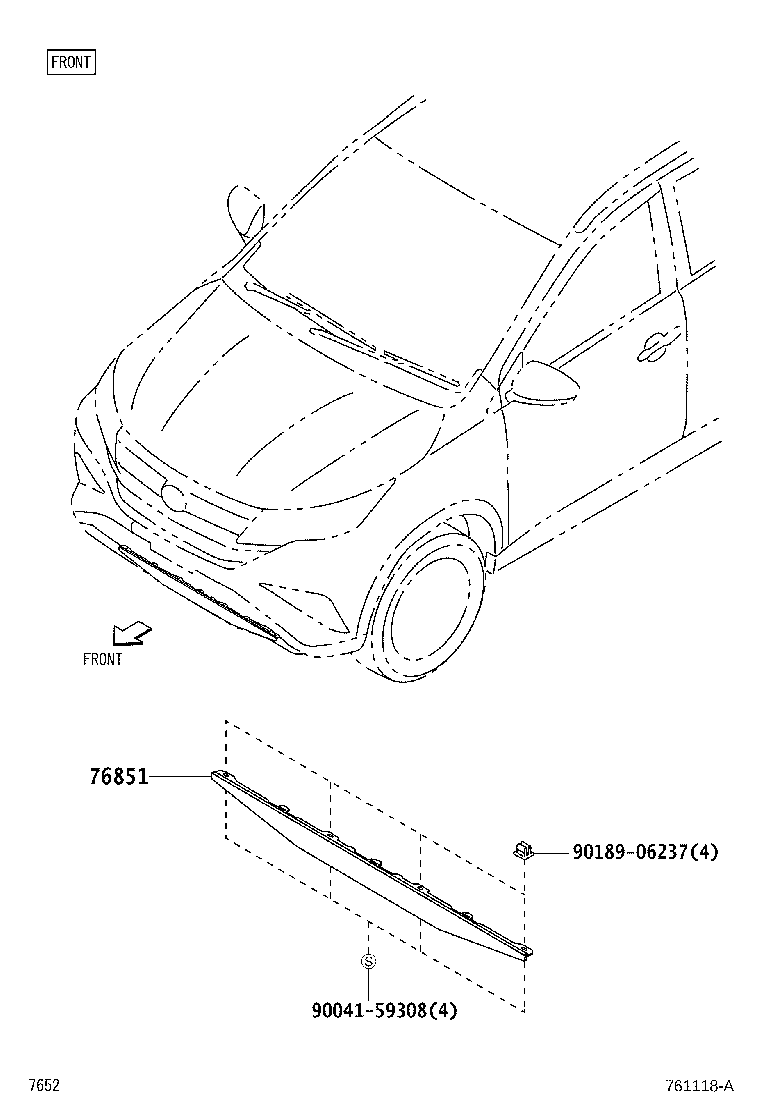 76091-BZ240 SPOILER, REAR product image