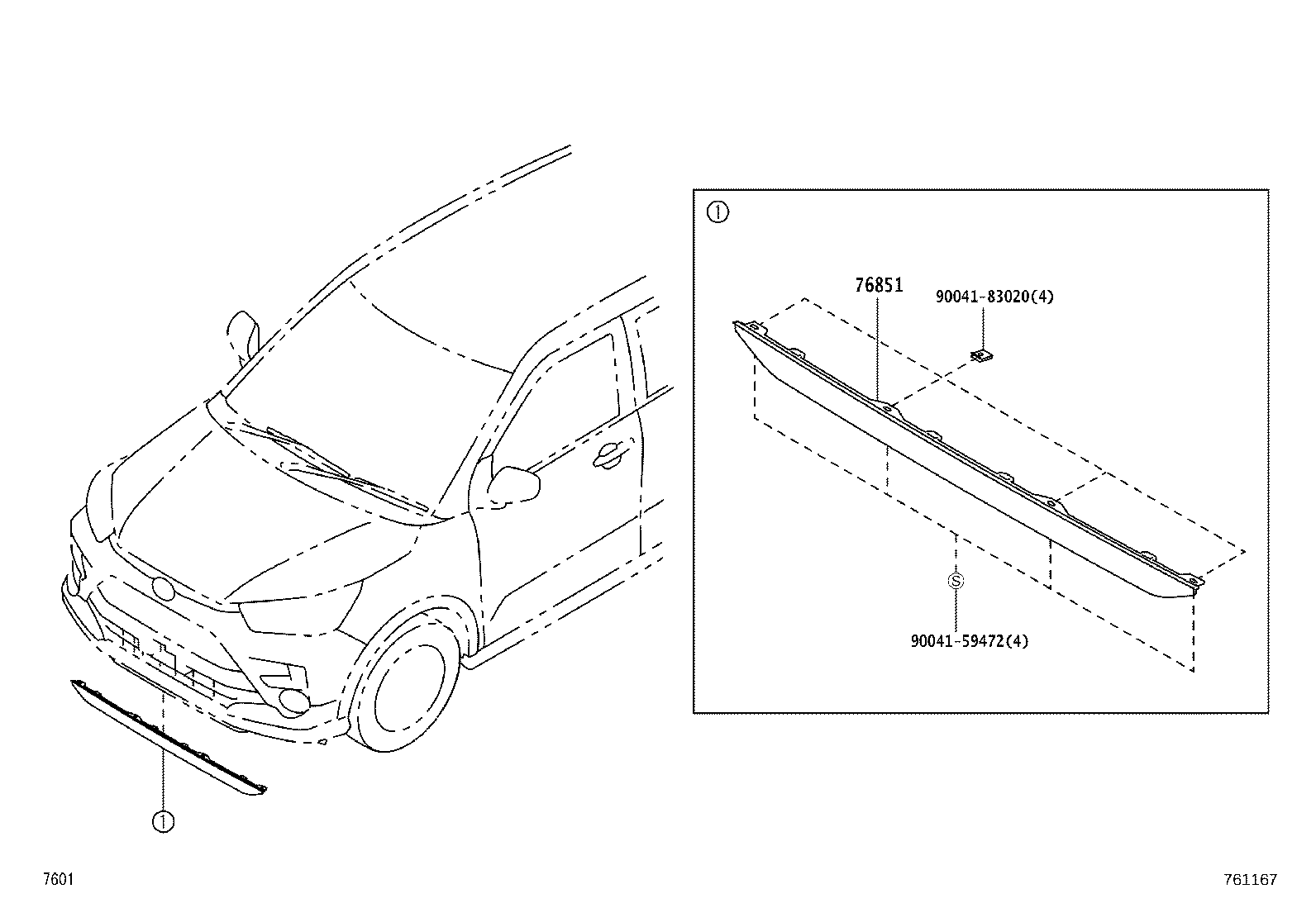 76087-B1010 SPOILER SUB-ASSY, REAR SIDE, RH product image