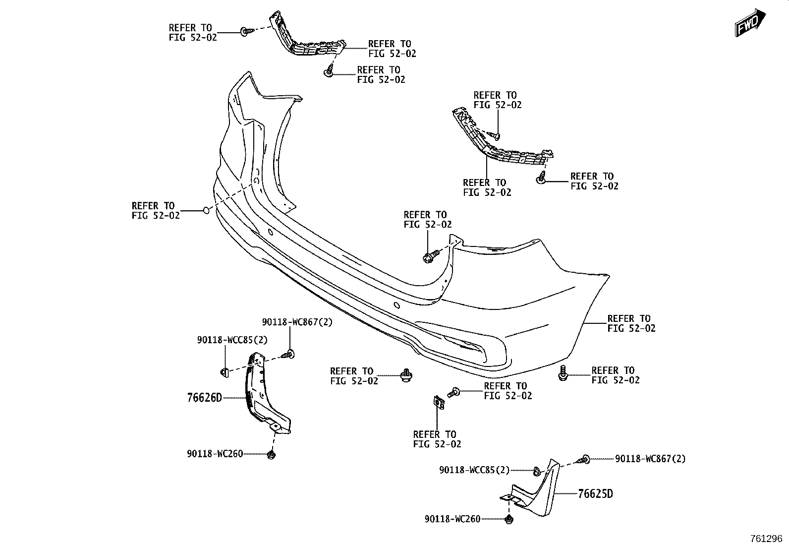 76085-WC081 SPOILER SUB-ASSY, REAR product image