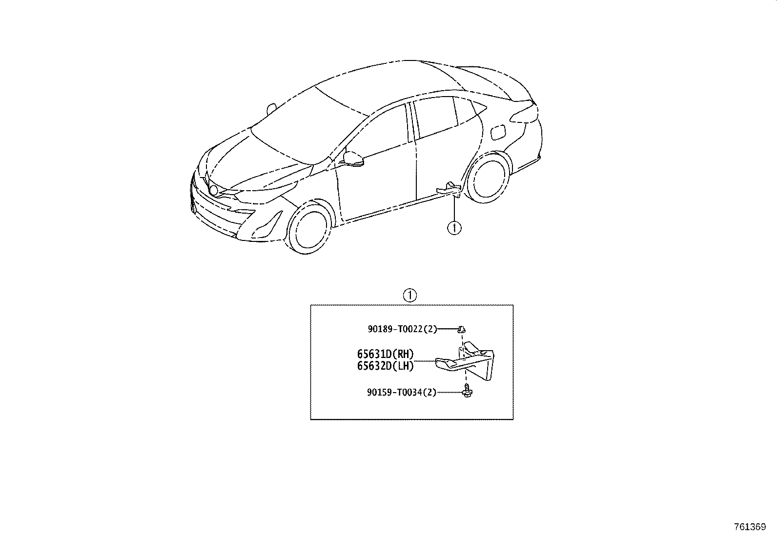 65631-0D140 PLATE, REAR WHEEL HOUSE, FRONT RH product image