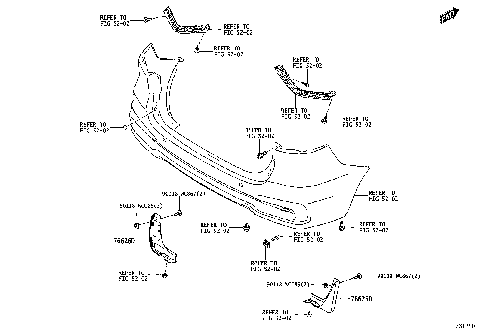 76085-WC076 SPOILER SUB-ASSY, REAR product image