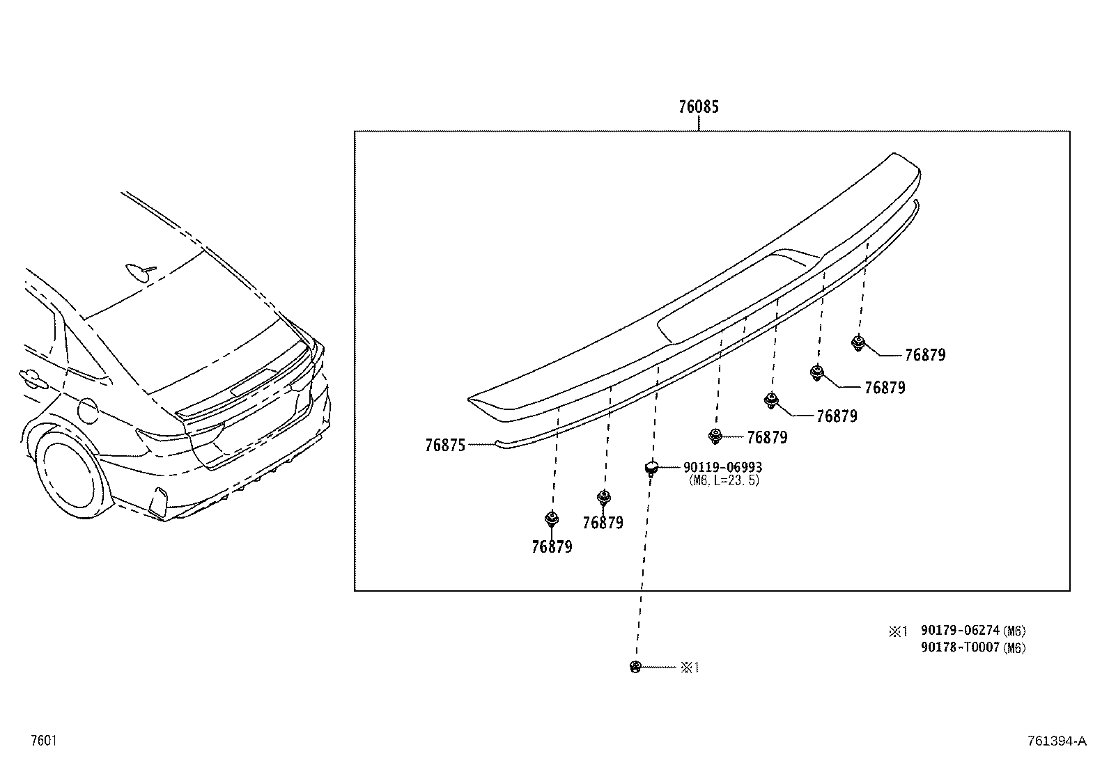 76877-BZ100 PROTECTOR, FRONT SPOILER SIDE, NO.2 RH product image