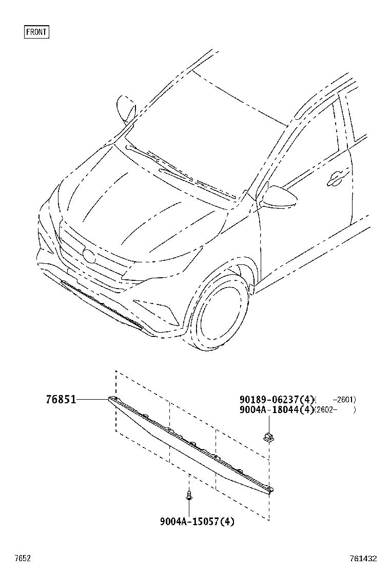 76091-BZ220 SPOILER, REAR product image