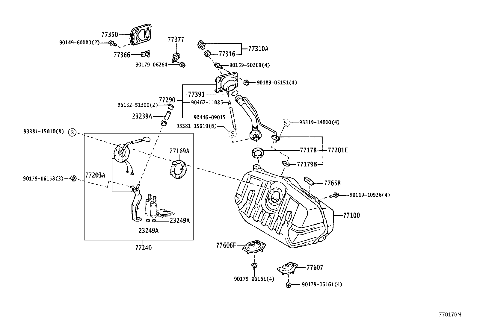77100-40090 TANK ASSY, FUEL product image