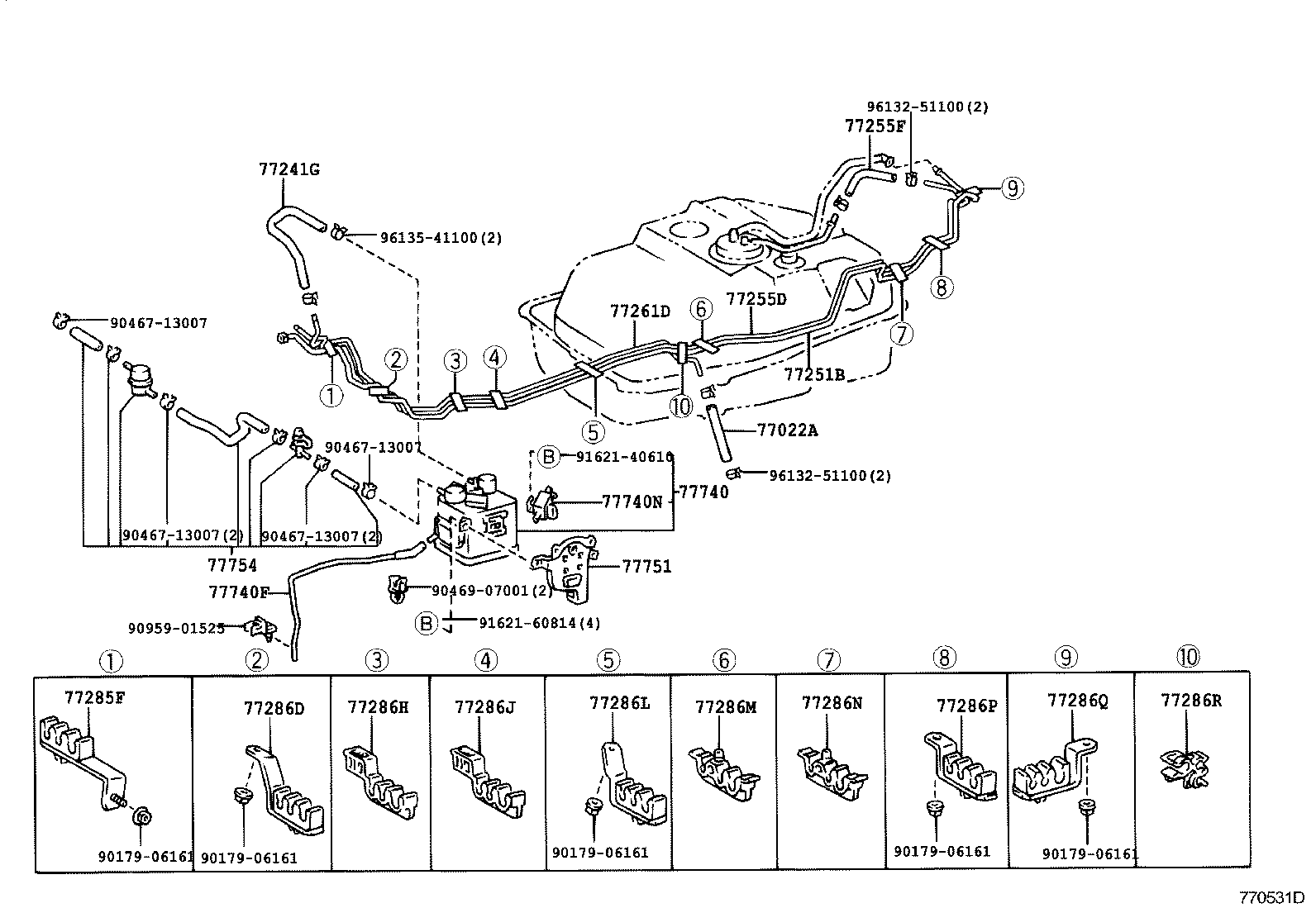 77024-60100 PLATE SUB-ASSY, FUEL SUCTION product image