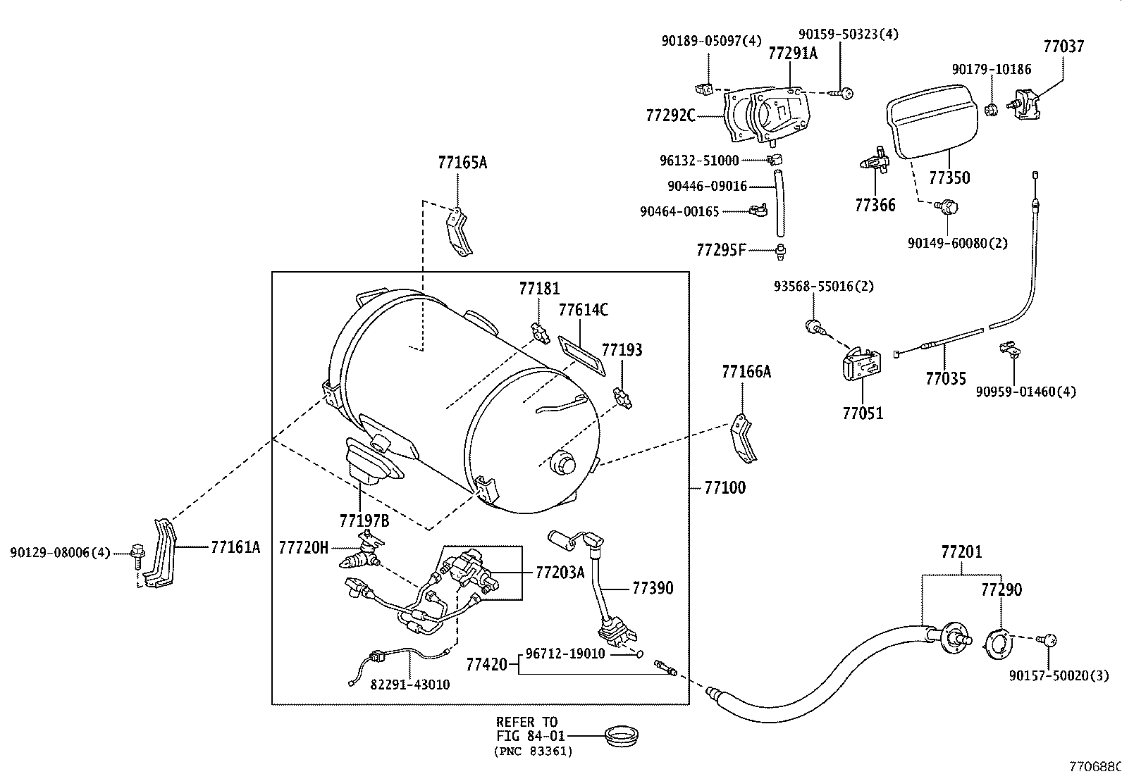 23217-75110 FILTER, FUEL PUMP product image