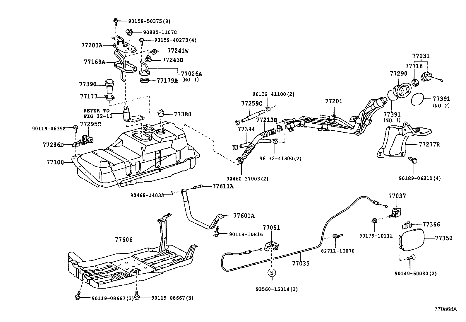 77203-35660 TUBE SUB-ASSY, FUEL SUCTION product image