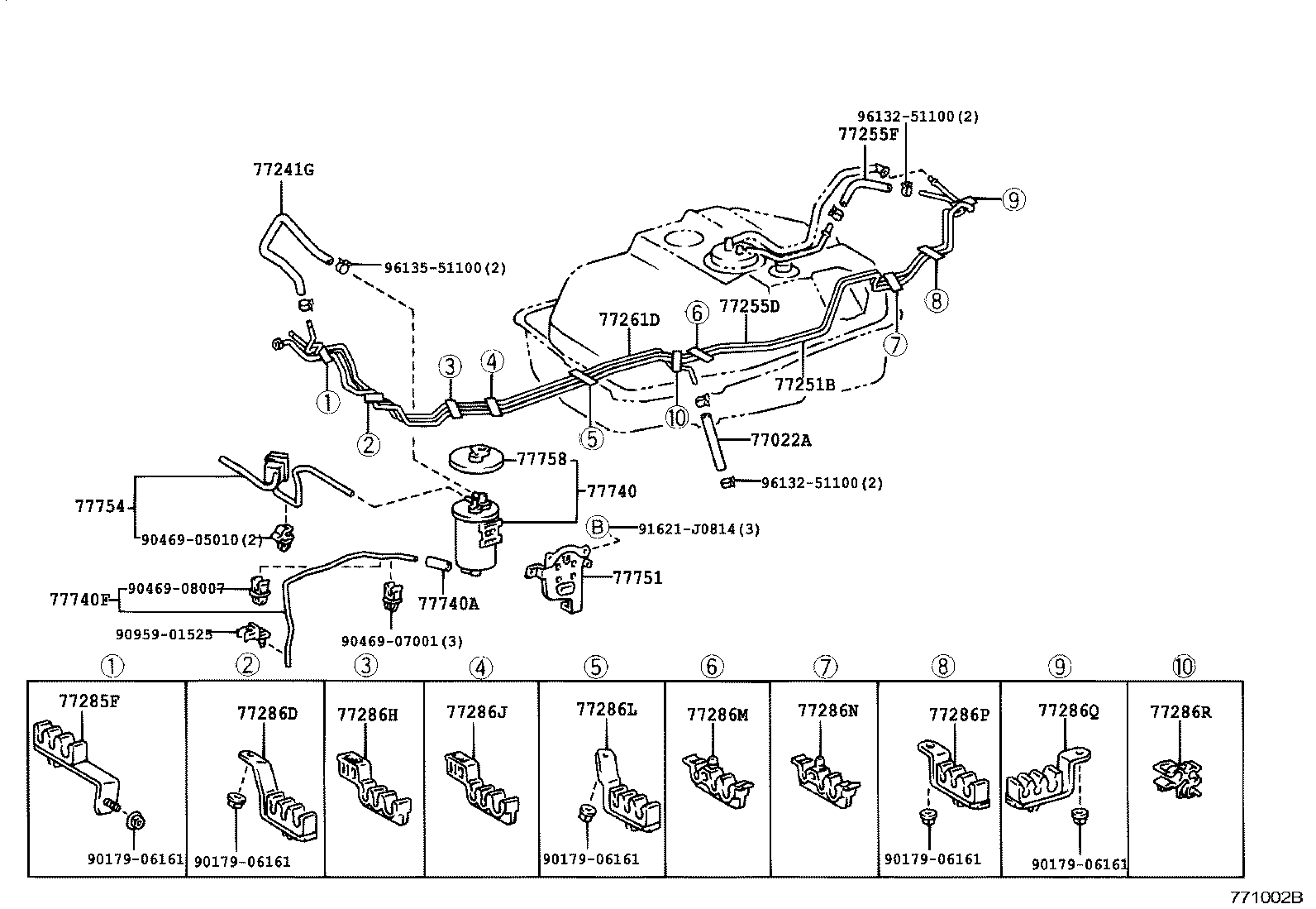 77024-60110 PLATE SUB-ASSY, FUEL SUCTION product image
