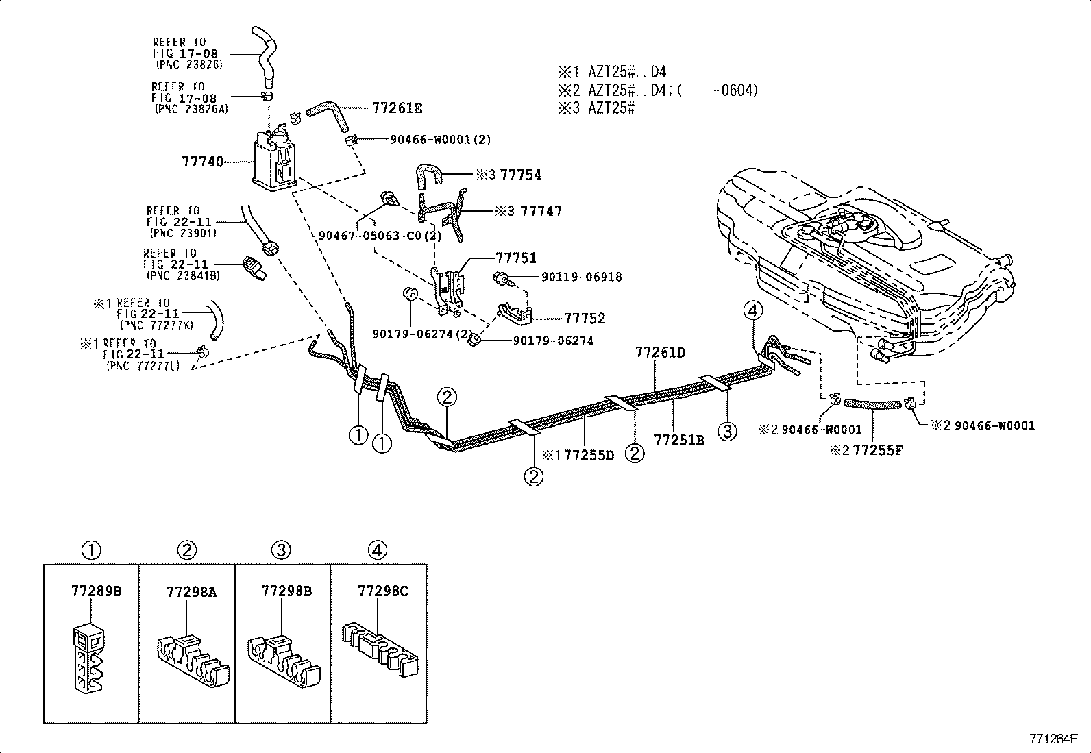 77030-05010 CABLE SUB-ASSY, FUEL LID LOCK CONTROL product image