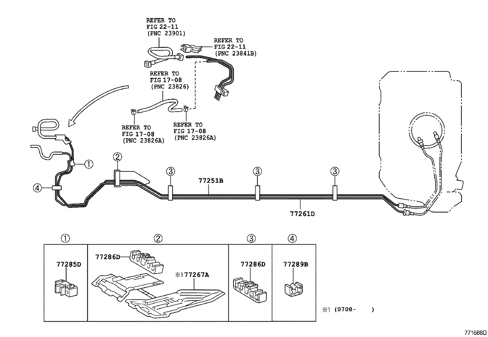 77144-0H010 RETAINER, FUEL PUMP GAUGE product image