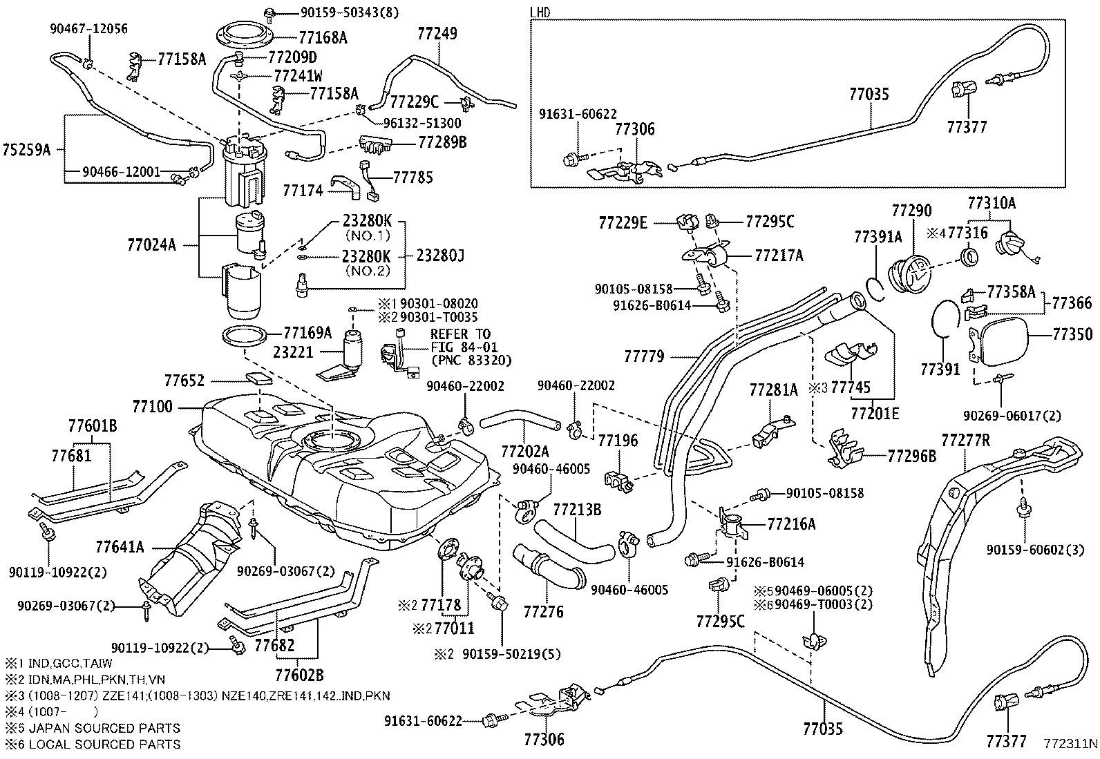 77027-02060 TUBE SUB-ASSY, FUEL EMISSION, NO.1 product image