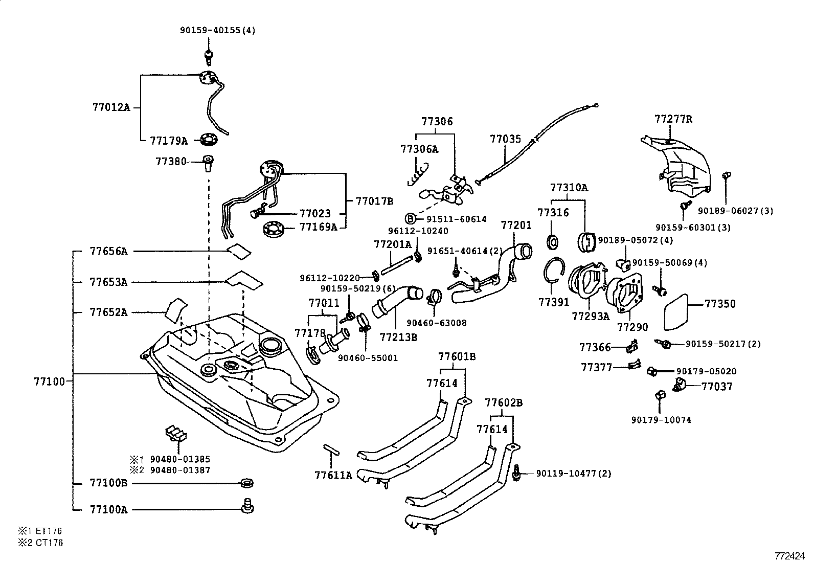 77001-39265 TANK ASSY, FUEL product image