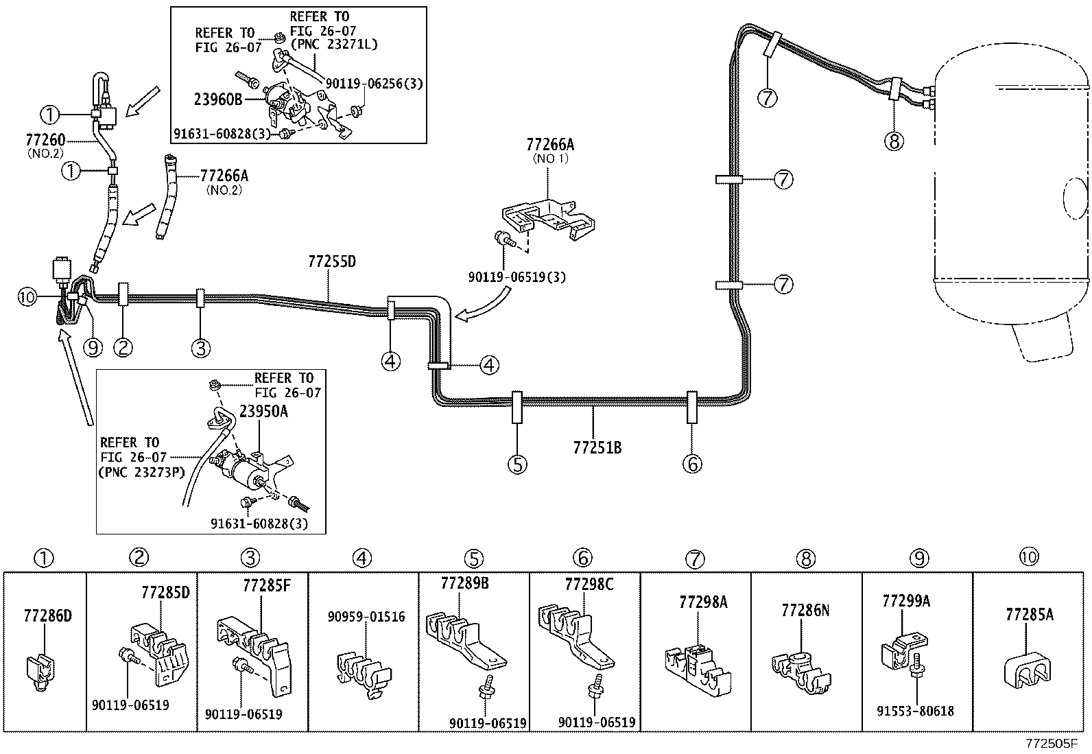 23217-75110 FILTER, FUEL PUMP product image