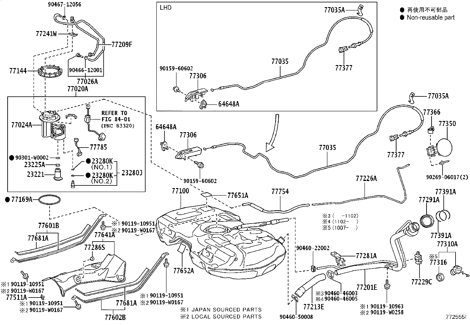 77010-0F030 TUBE SUB-ASSY, FUEL TANK VENT product image