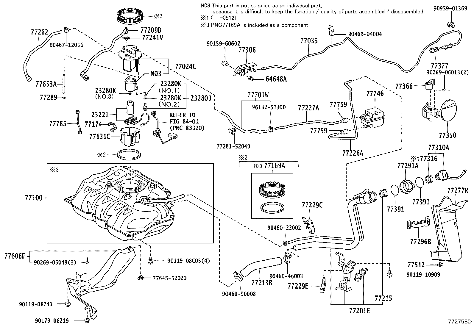 64648-32020 GROMMET, LUGGAGE DOOR LOCK OPENER product image