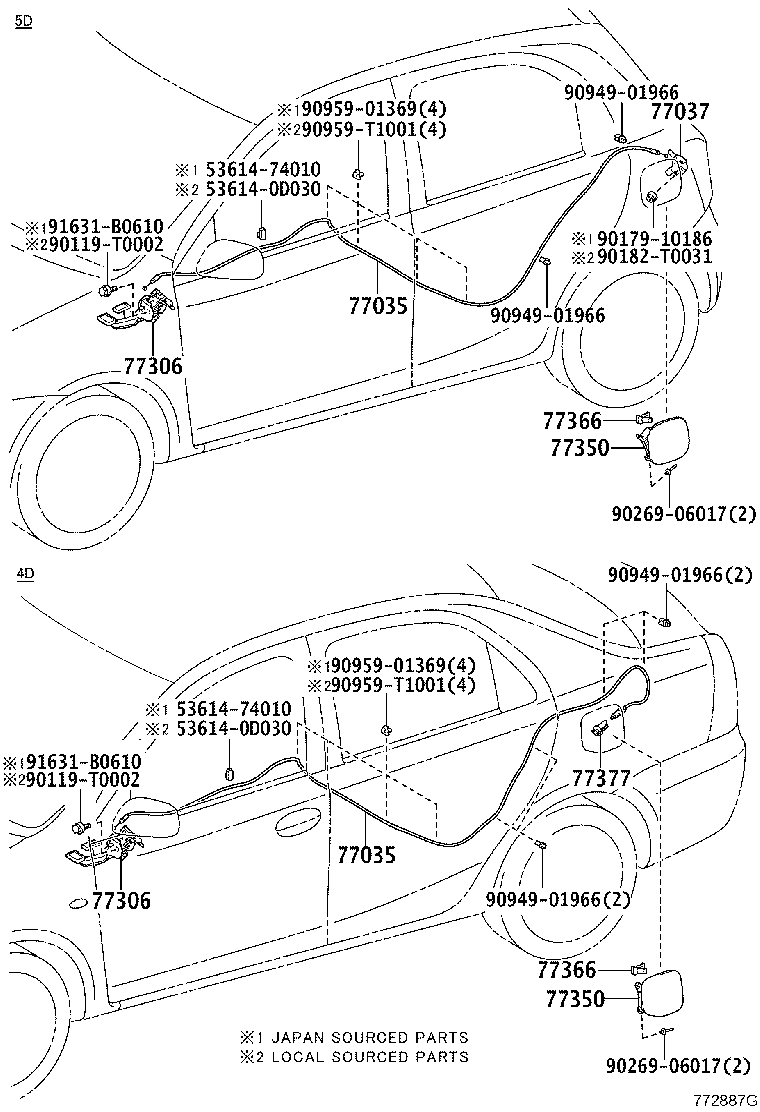 77020-0D090 TUBE ASSY, FUEL SUCTION W/PUMP & GAGE product image