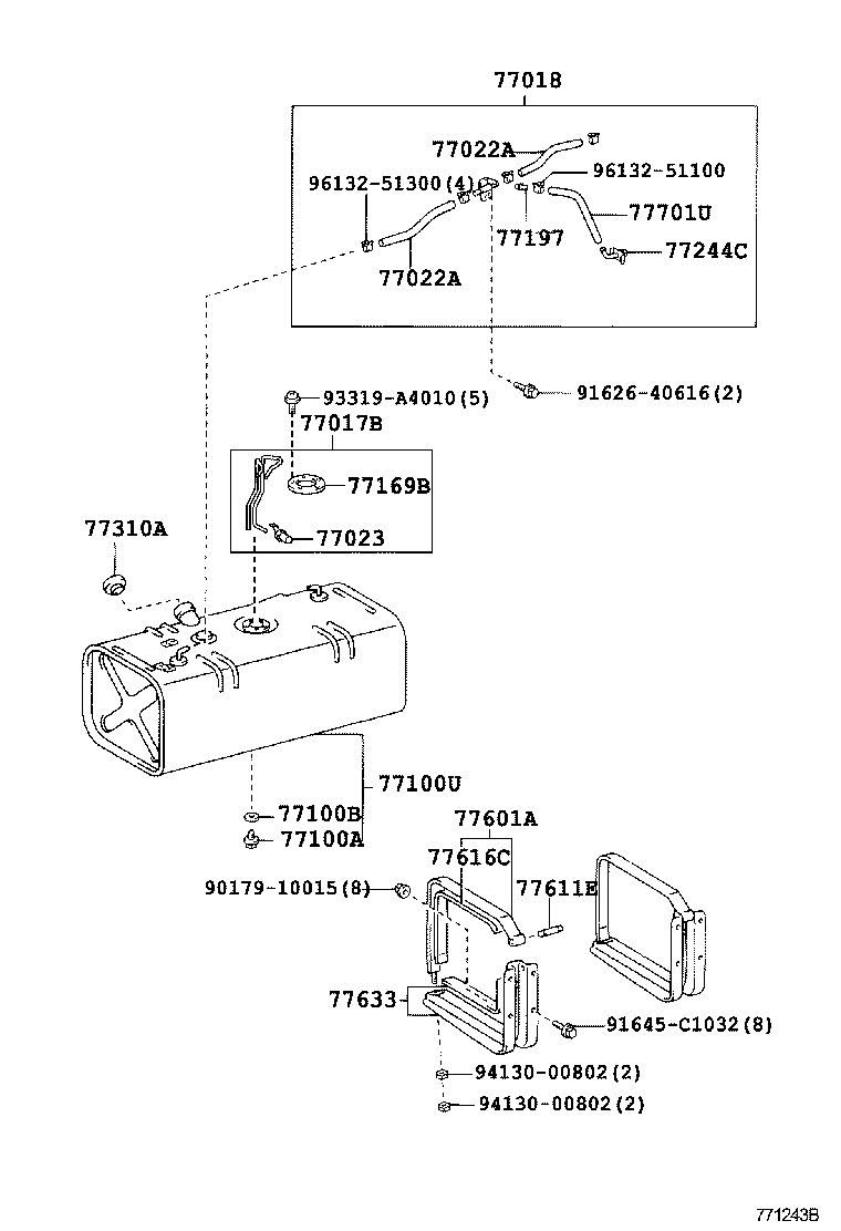 77100-F1072 TANK ASSY, FUEL product image