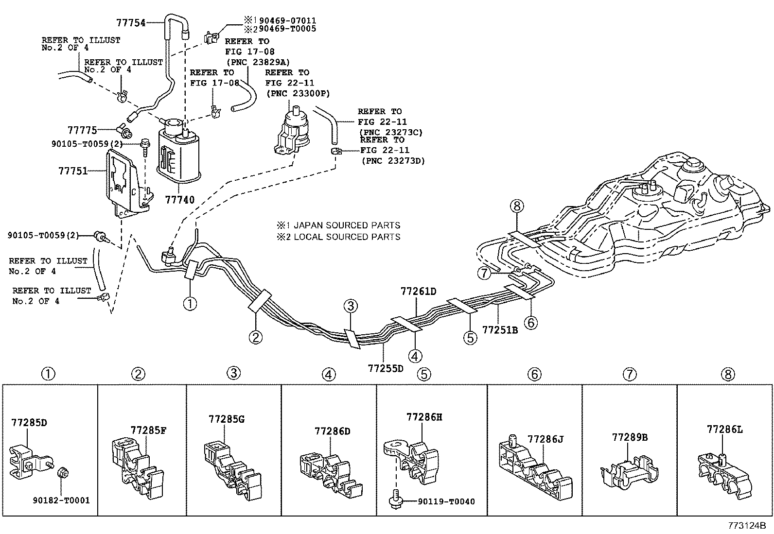 77252-0K020 TUBE, FUEL MAIN, REAR product image