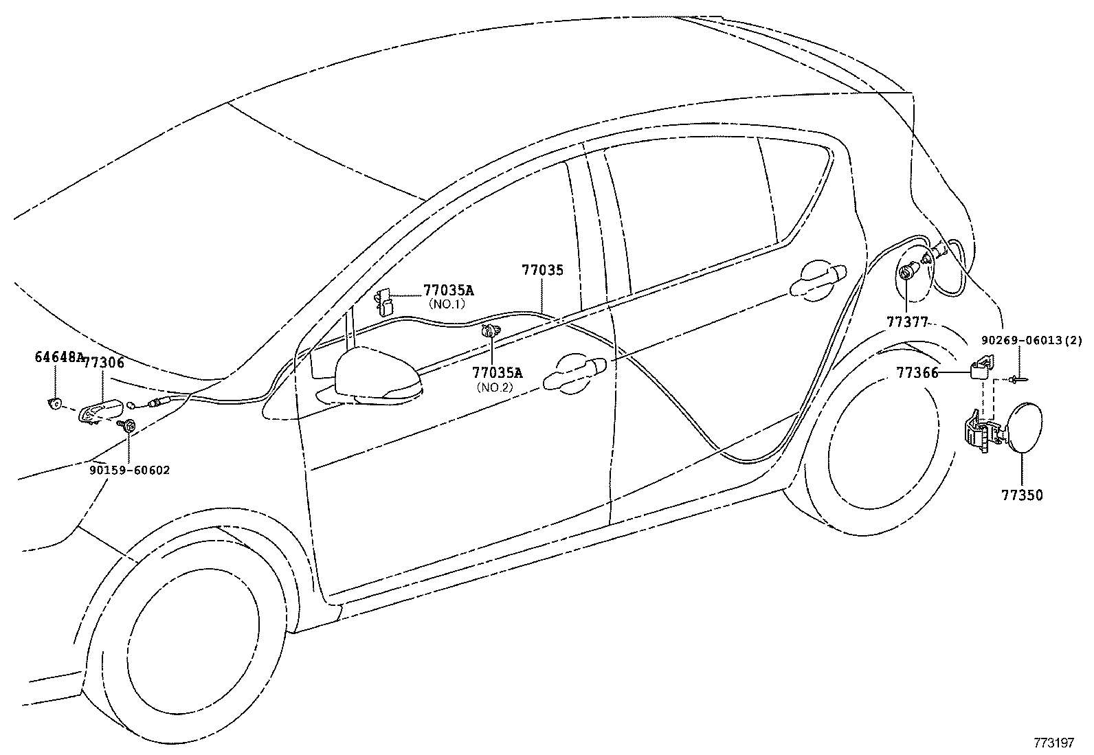 77209-52240 TUBE SUB-ASSY, FUEL TANK MAIN product image