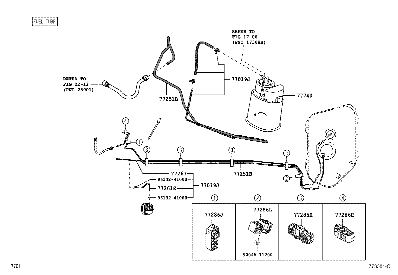 90044-64657 CLAMP, FUEL TUBE, NO.1 product image