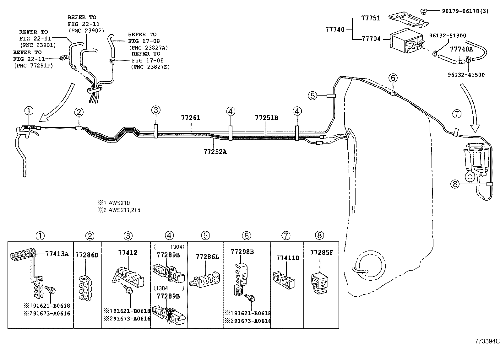 77209-30320 TUBE SUB-ASSY, FUEL TANK MAIN product image