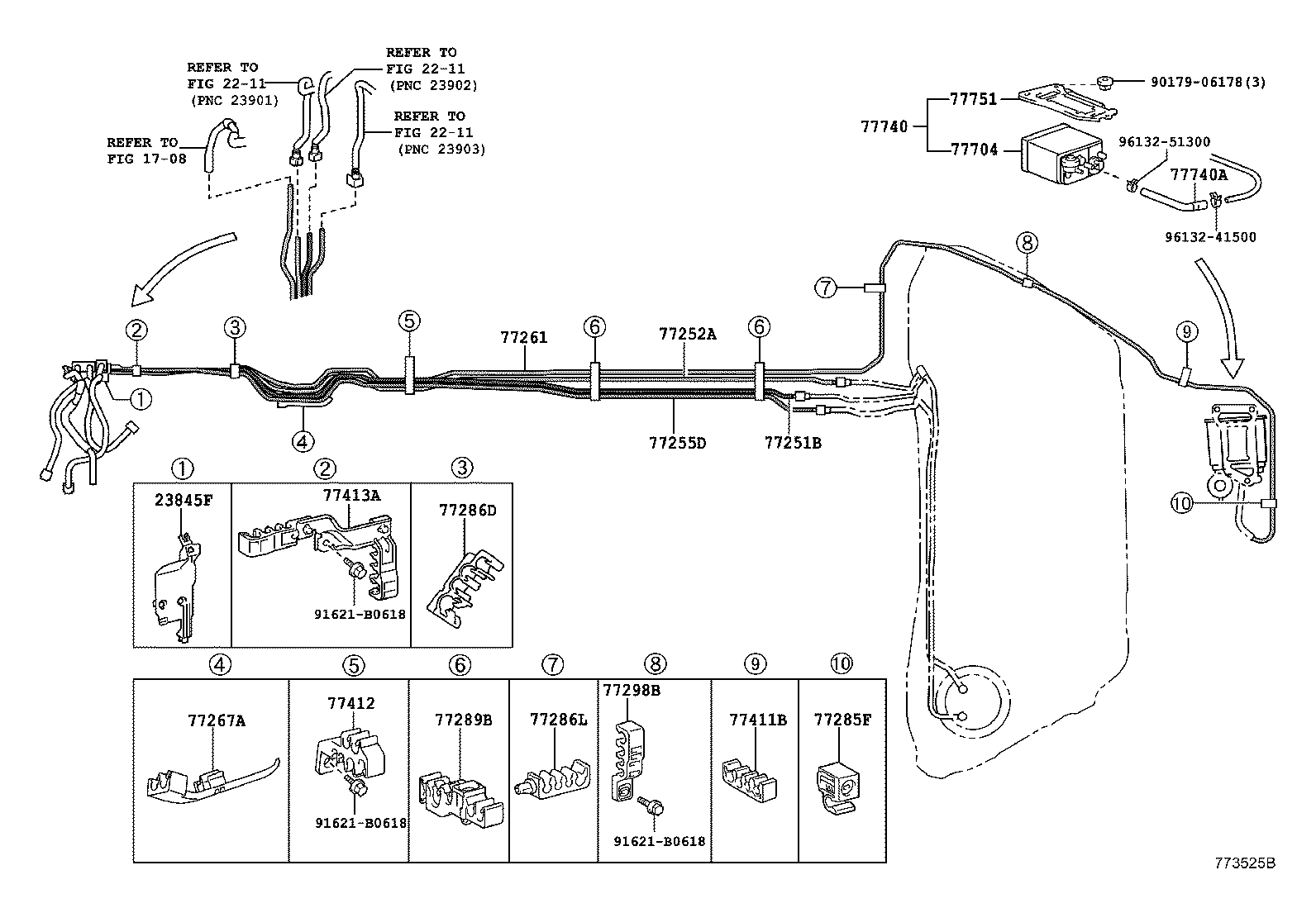 77209-30320 TUBE SUB-ASSY, FUEL TANK MAIN product image