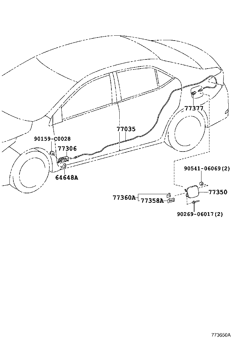 77213-02230 HOSE, FUEL TANK TO FILLER PIPE product image