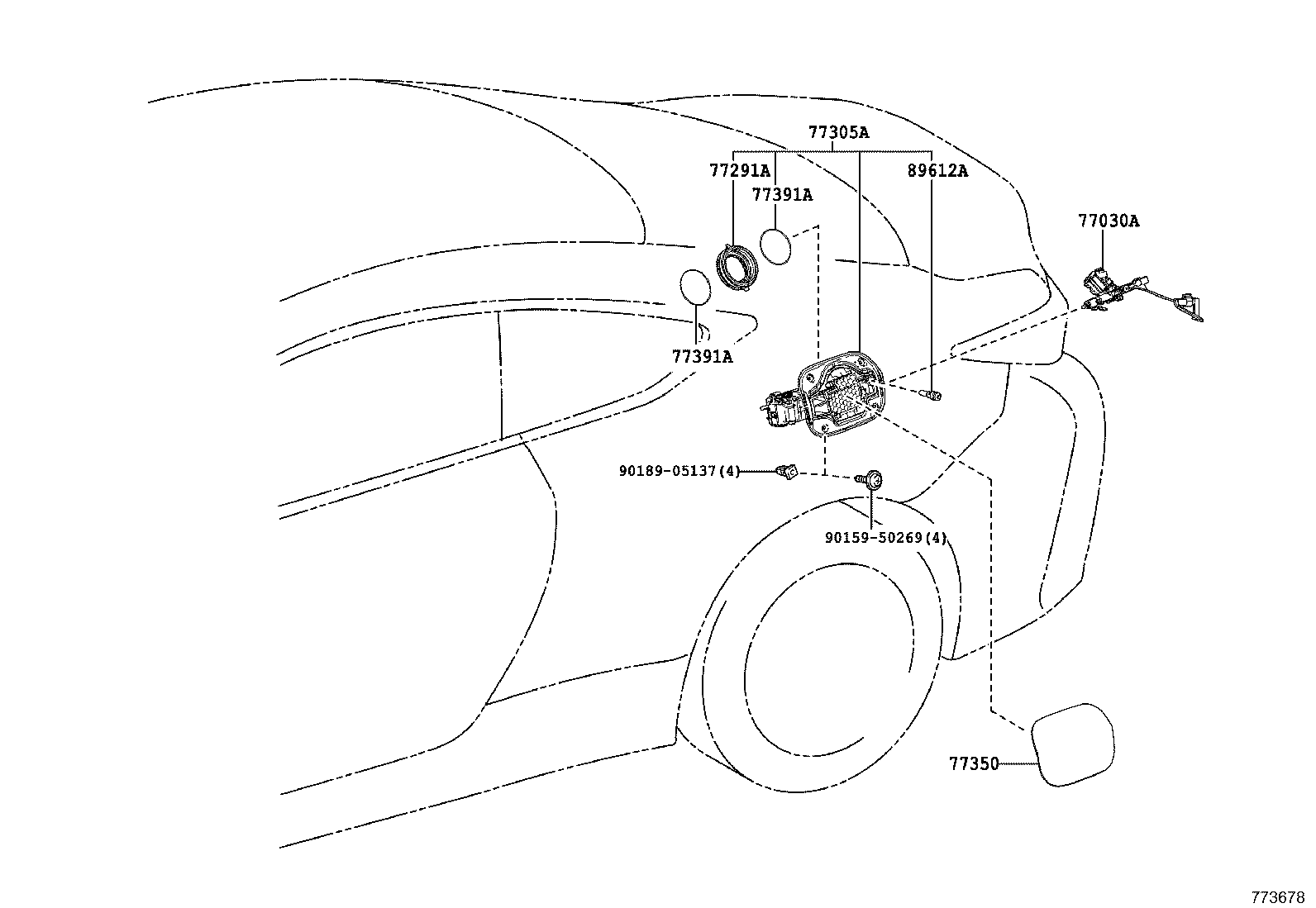 77209-30191 TUBE SUB-ASSY, FUEL TANK MAIN product image