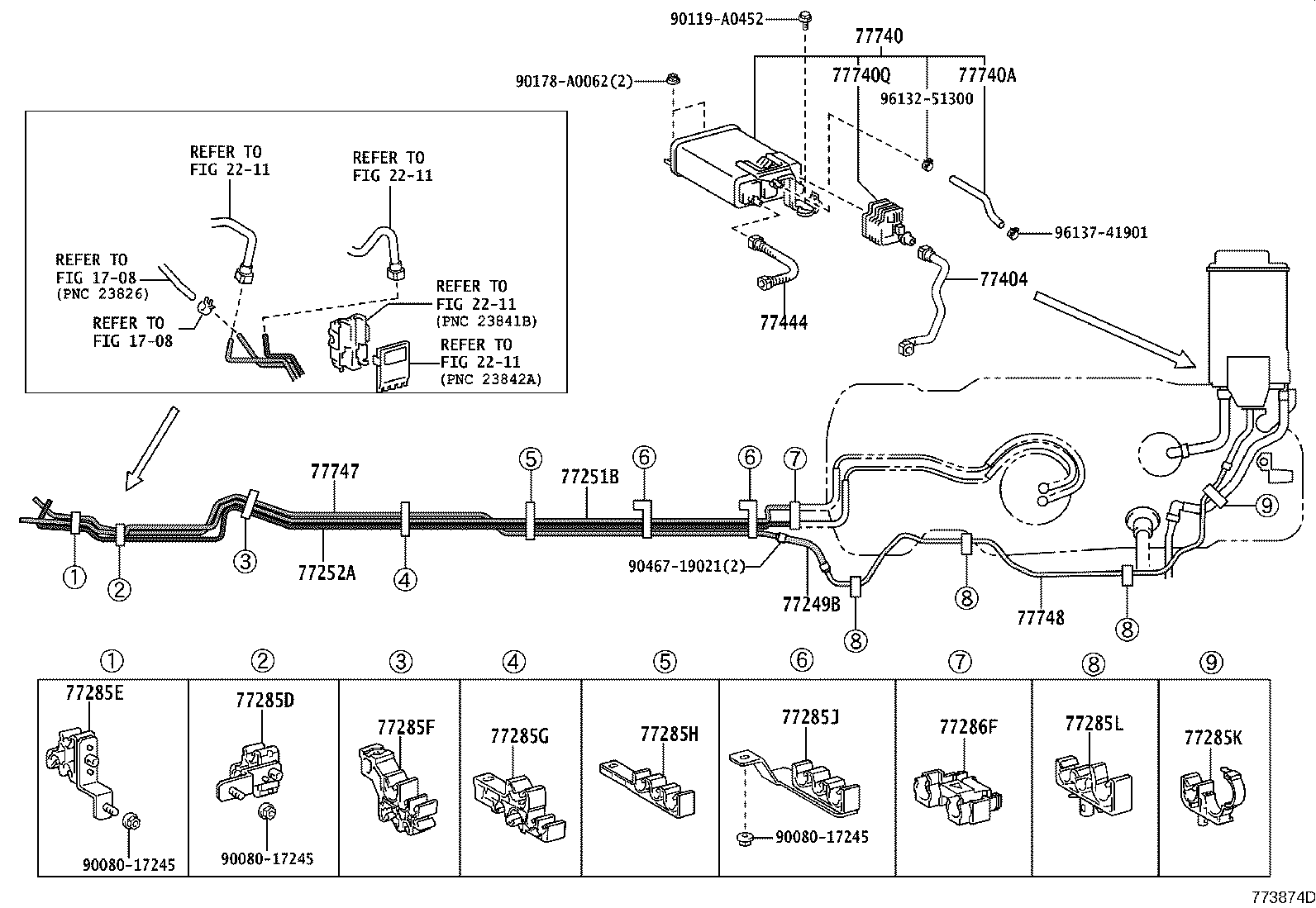 77020-04071 TUBE ASSY, FUEL SUCTION W/PUMP & GAGE product image
