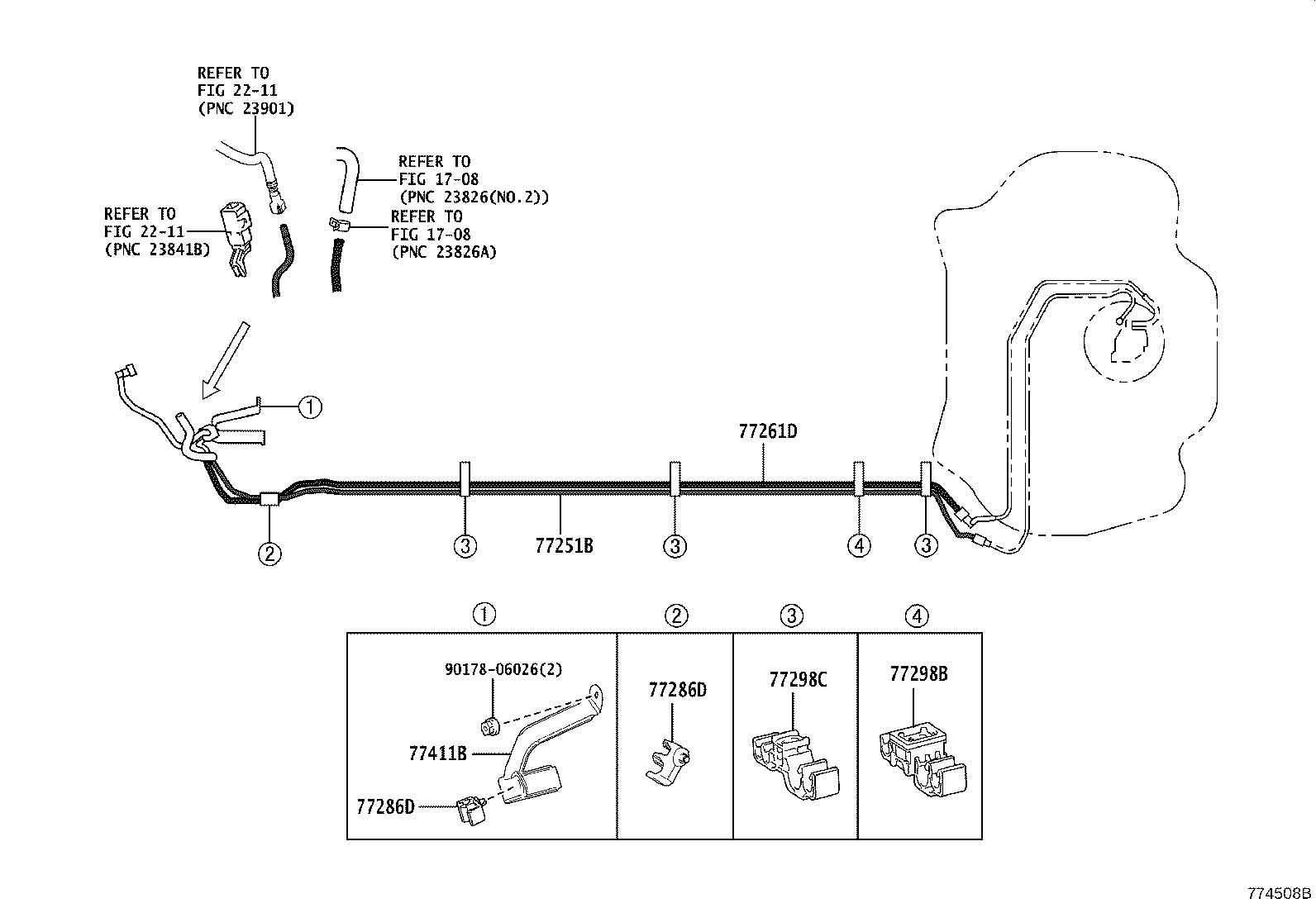 77213-F4020 HOSE, FUEL TANK TO FILLER PIPE product image