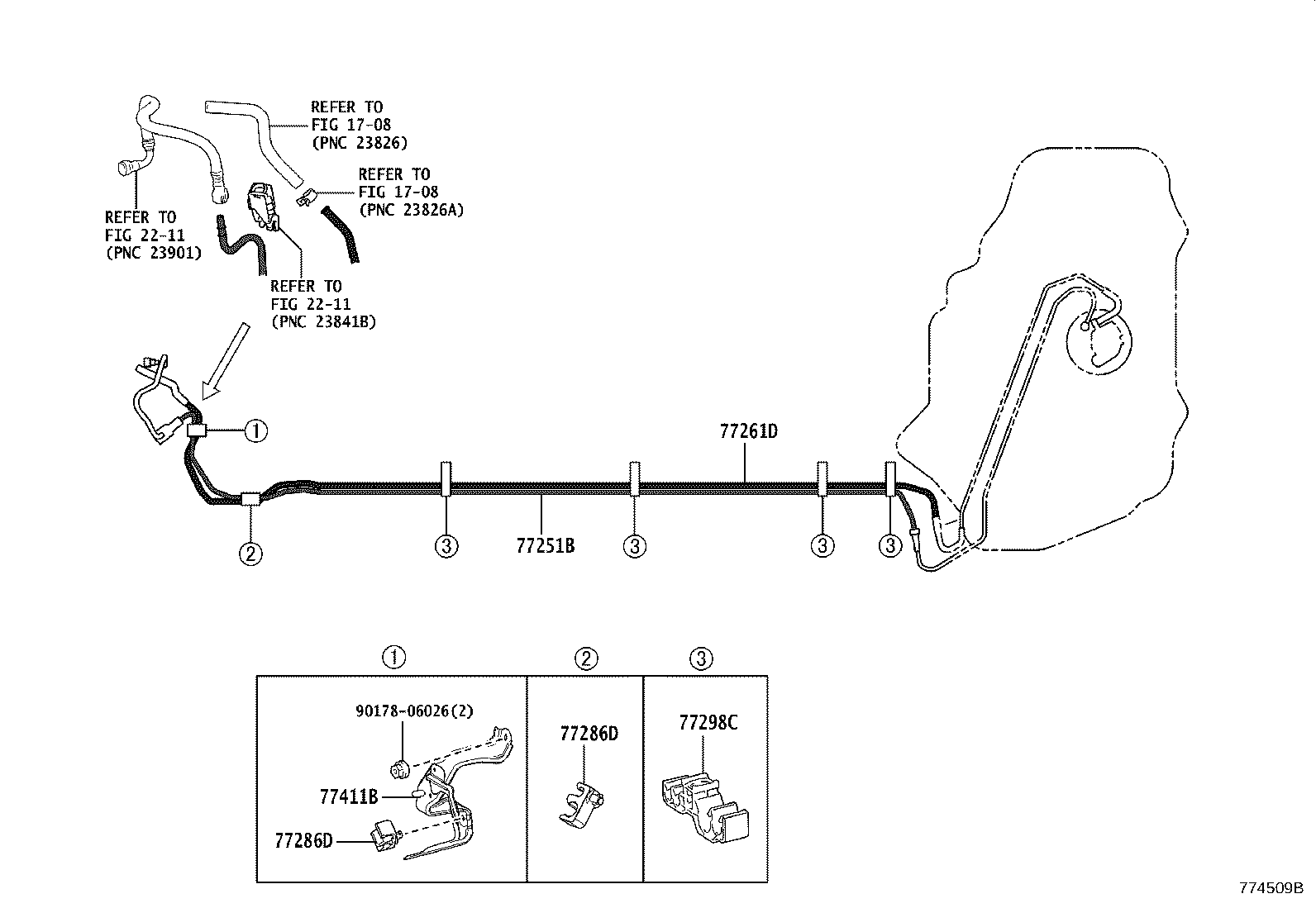 77213-F4020 HOSE, FUEL TANK TO FILLER PIPE product image