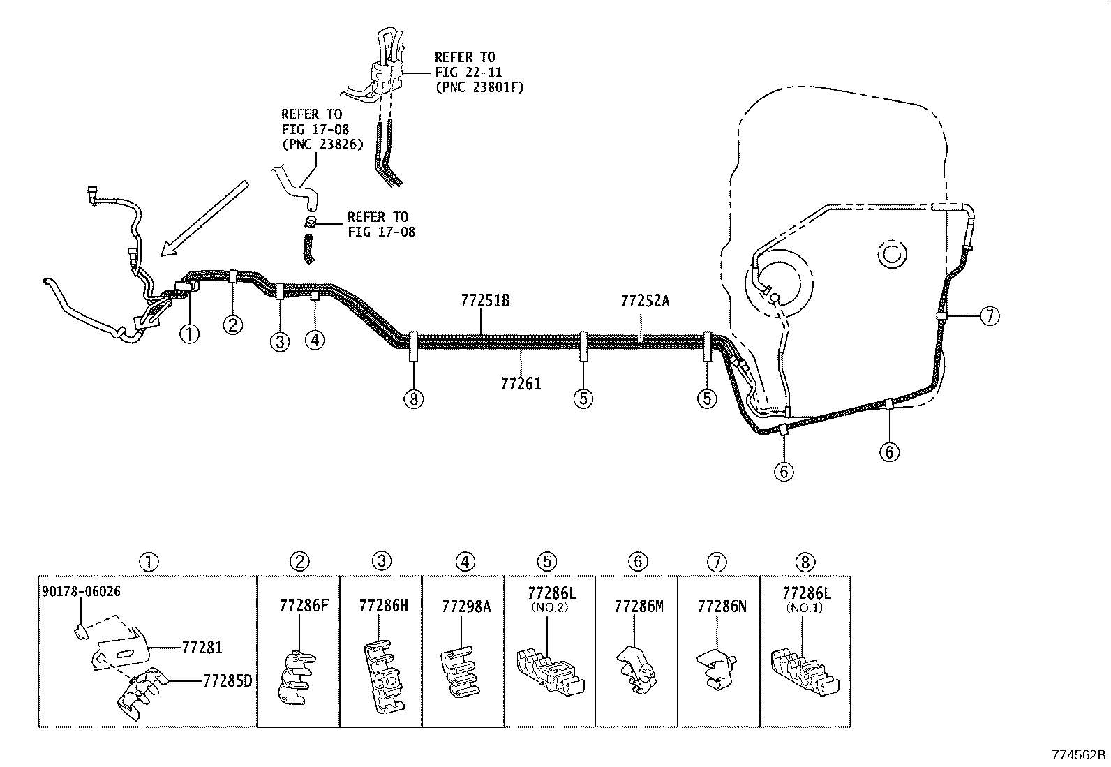 77209-33151 TUBE SUB-ASSY, FUEL TANK MAIN product image