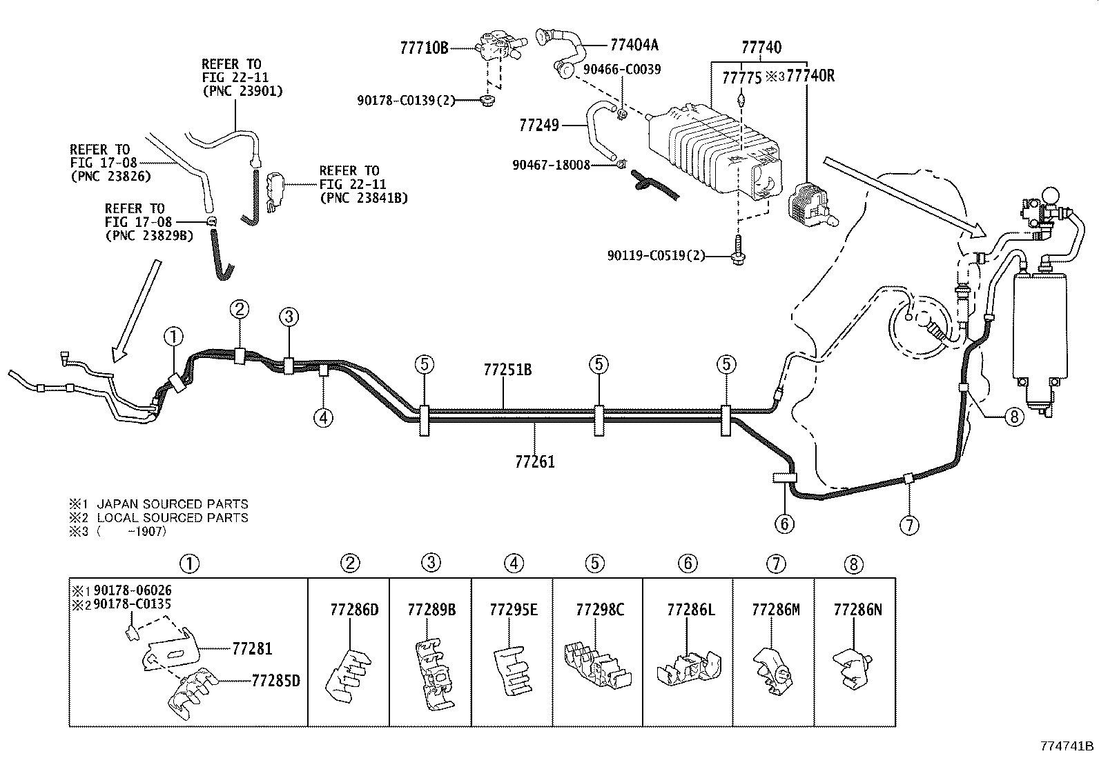 77209-07030 TUBE SUB-ASSY, FUEL TANK MAIN product image