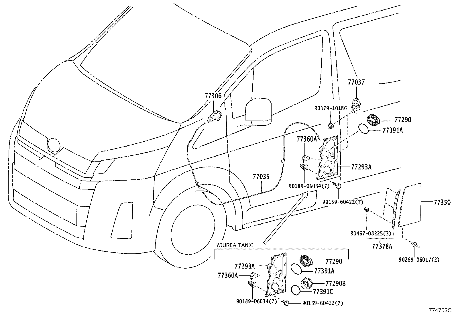 77252-26180 TUBE, FUEL MAIN, REAR product image