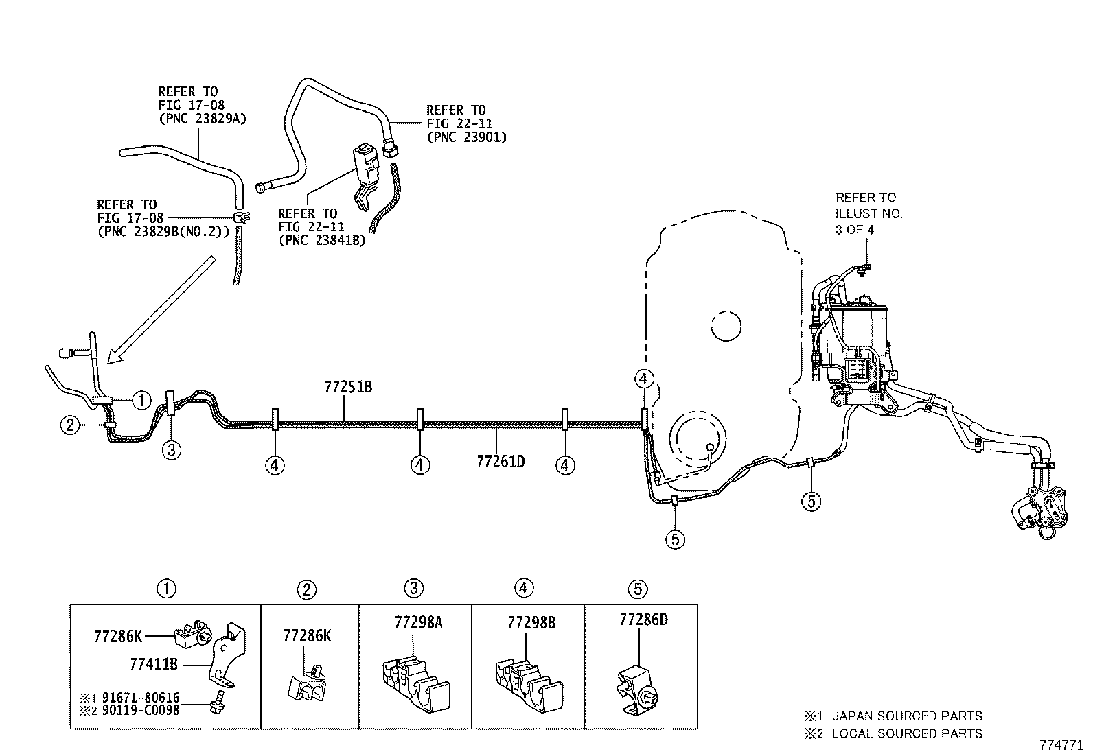 77020-02C71 TUBE ASSY, FUEL SUCTION W/PUMP & GAGE product image