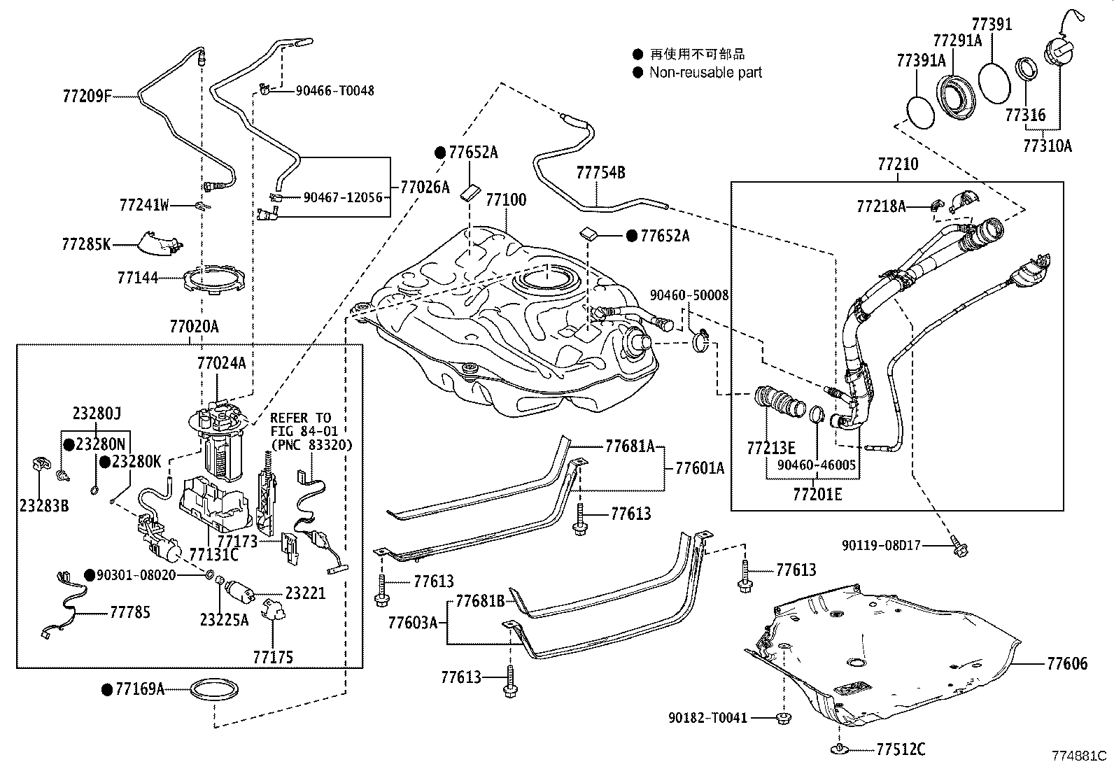 77210-02742 PIPE ASSY, FUEL TANK FILLER product image