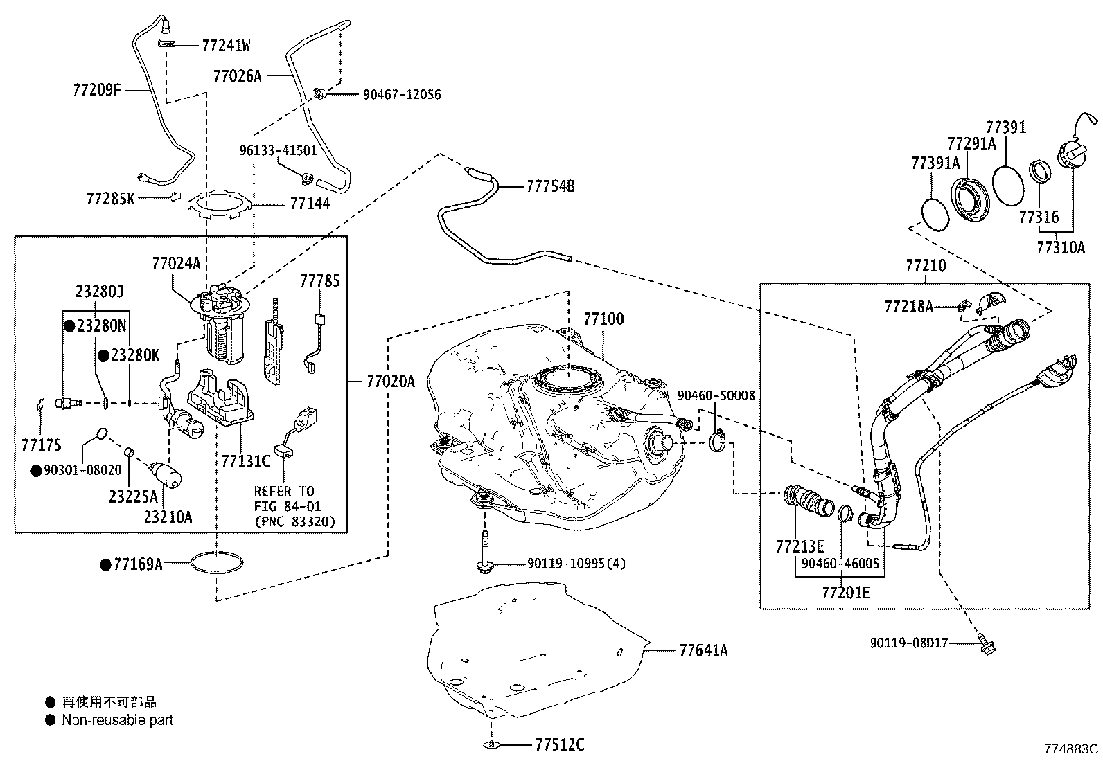 77210-02742 PIPE ASSY, FUEL TANK FILLER product image