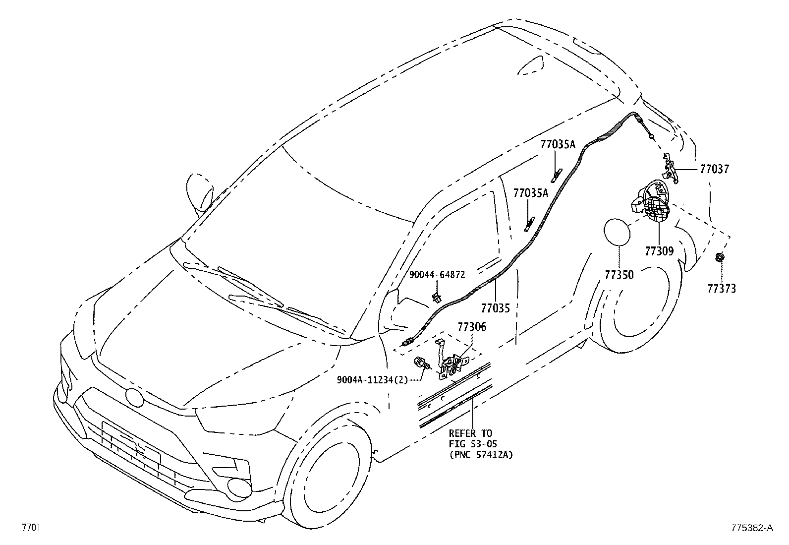 77169-BZ040 GASKET, FUEL SUCTION TUBE SET product image