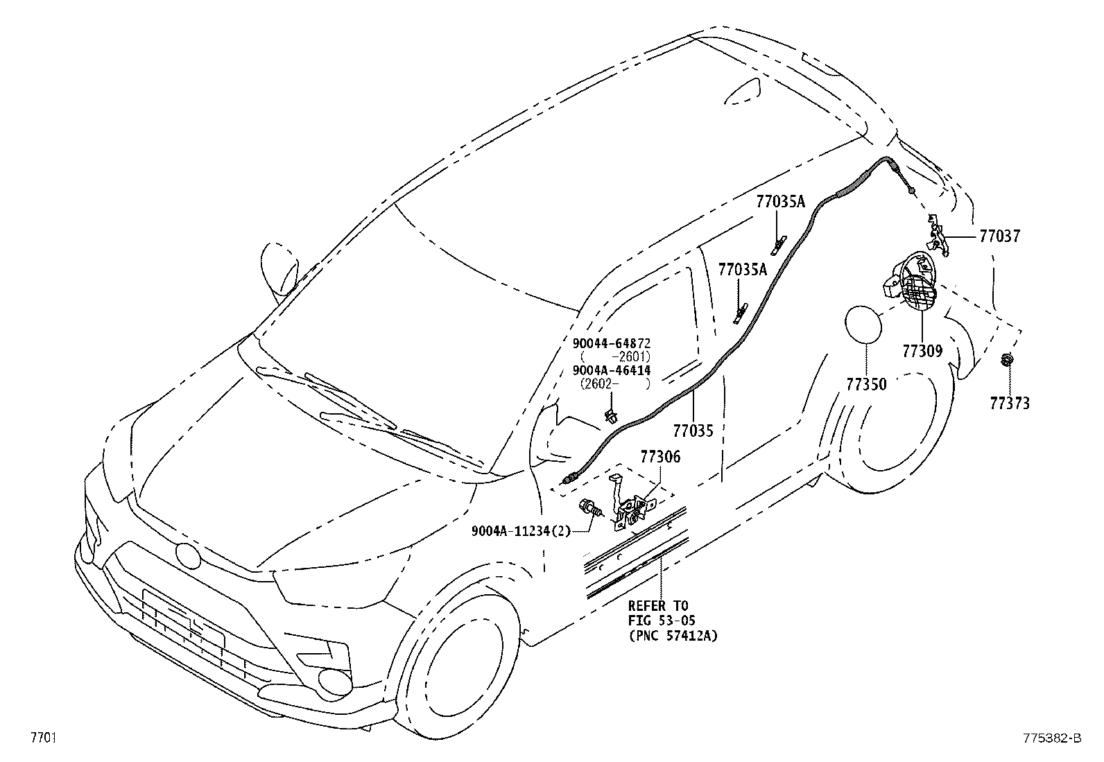 77169-BZ040 GASKET, FUEL SUCTION TUBE SET product image