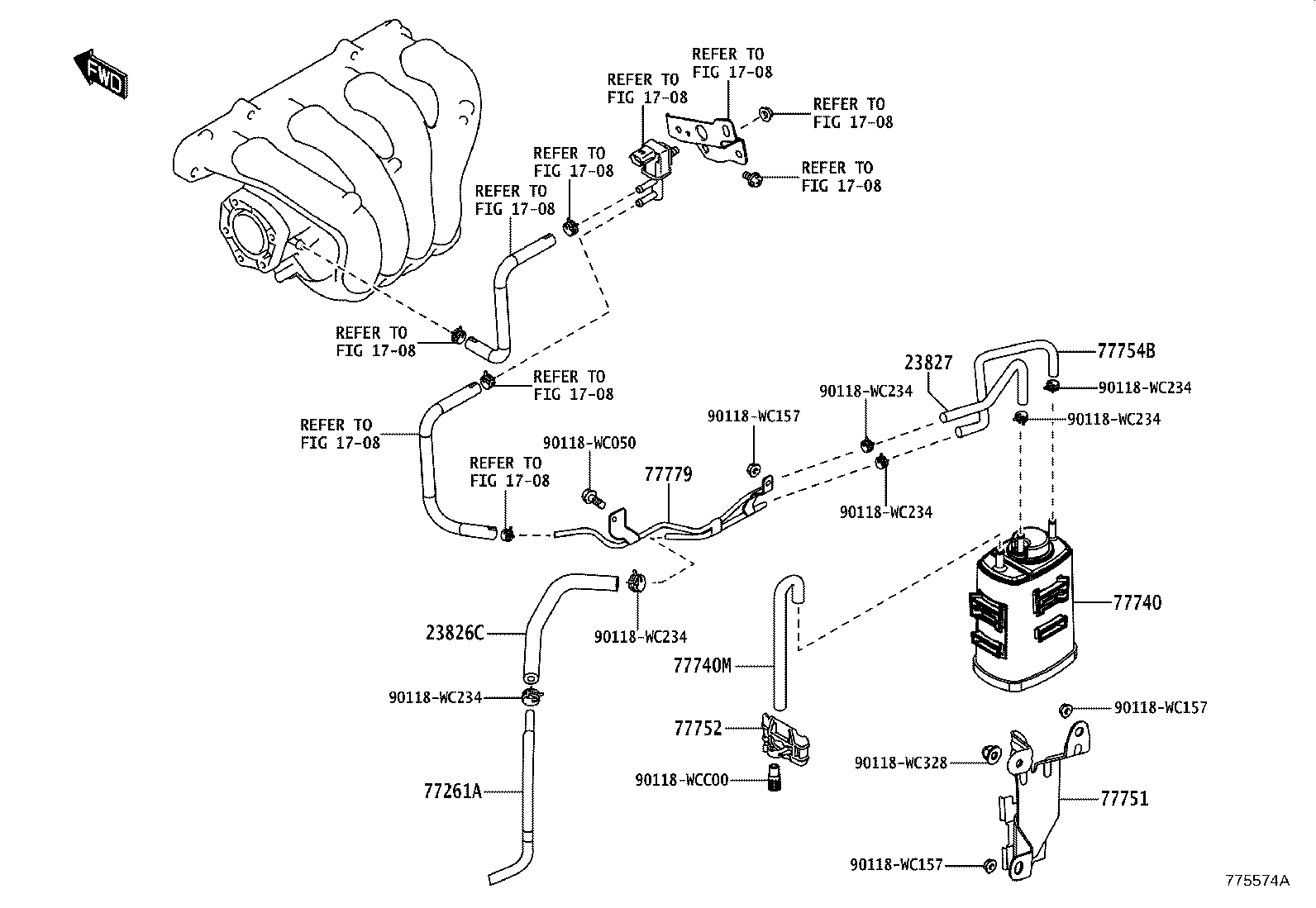 77251-WC005 TUBE SUB-ASSY, FUEL TANK MAIN product image